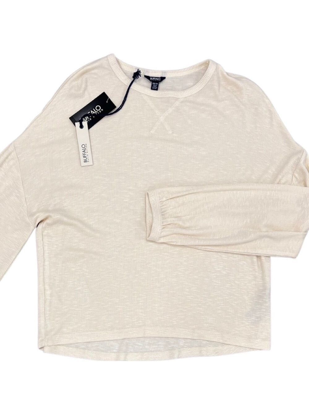 NWT $49 Buffalo Davin Britton Stretchy Long Sleeve Top XS Runs Large - Picture 1 of 6